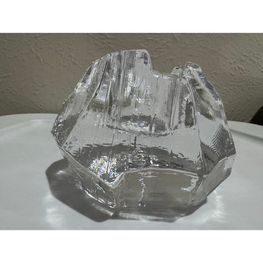 Kosta Boda Scandi Glass Rock Candle Votive Holder Vintage - Picture 3 of 9